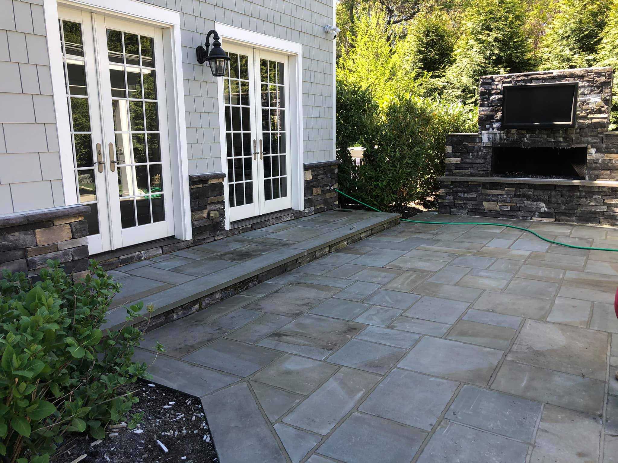 Backyard paver patio installation on Long Island — Smithtown, NY